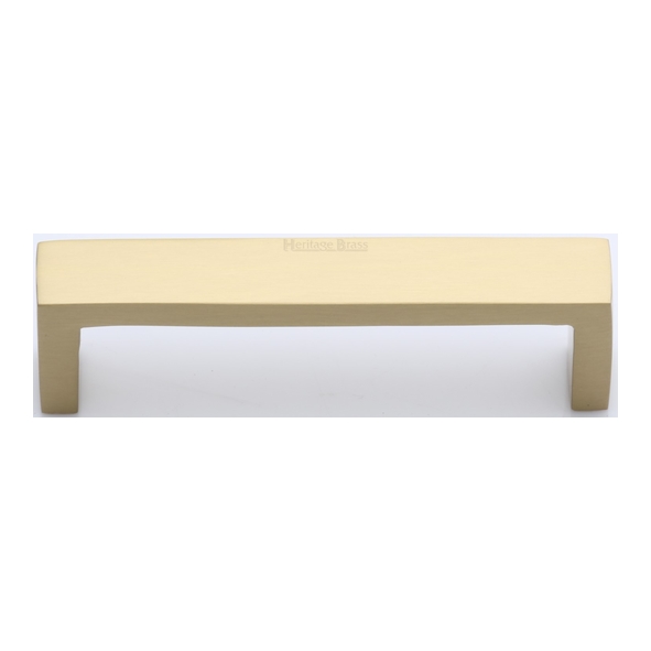 C4520 101-SB • 101 x 110 x 28mm • Satin Brass • Heritage Brass Wide Metro Cabinet Pull Handle